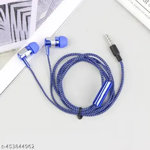 Wired braided earphones with 3.5mm jack